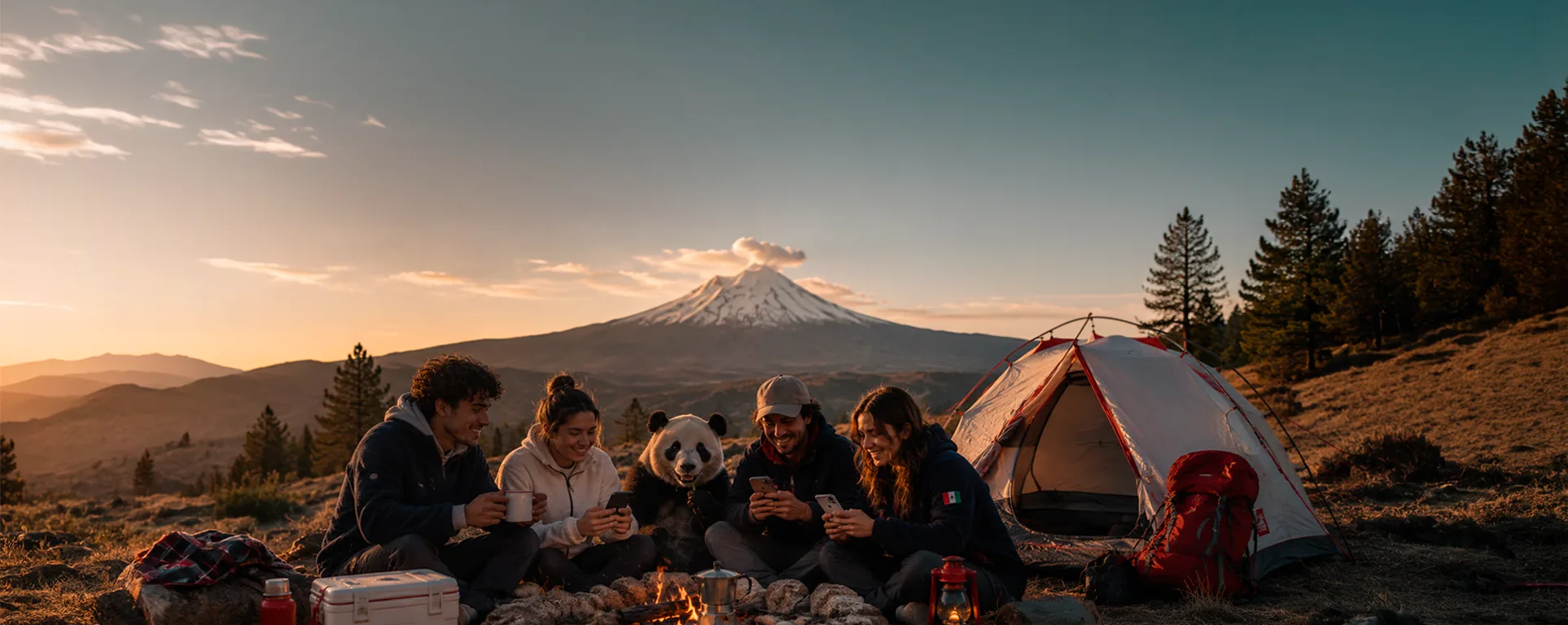 Cliente PandaMovil sonriendo con su celular